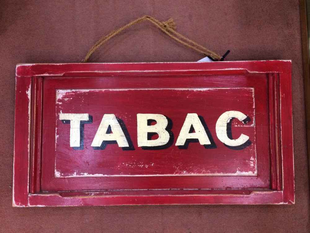 'TABAC ' original french shop sign early 20th century