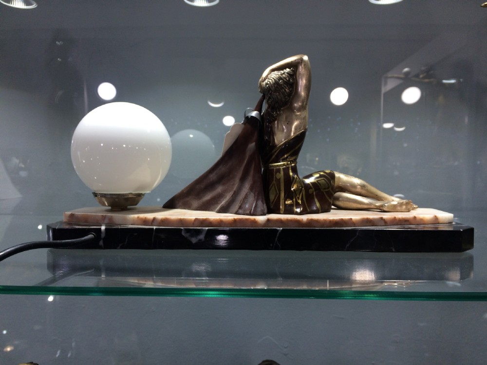 French art deco lady lamp. c.1920-30's. View II