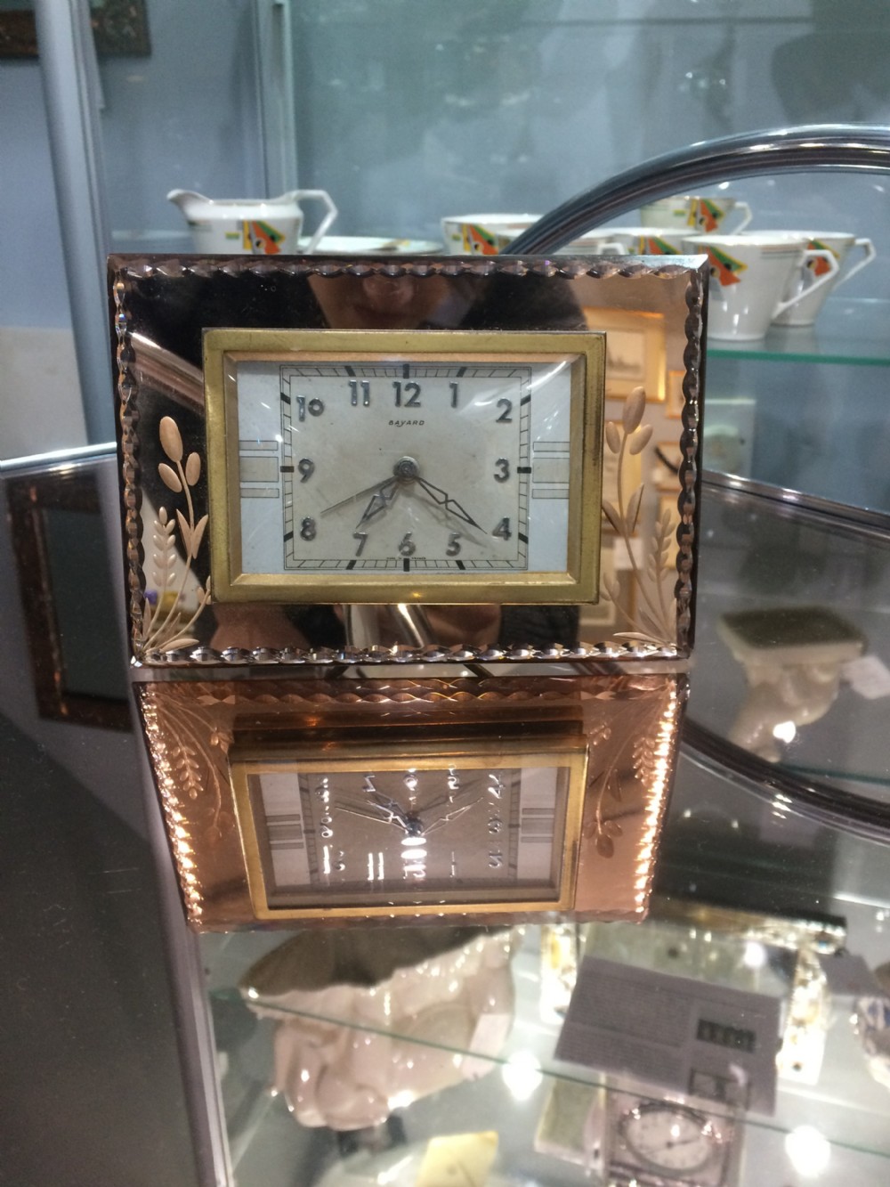 French Art Deco Travel Alarm Clock By Bayard. 