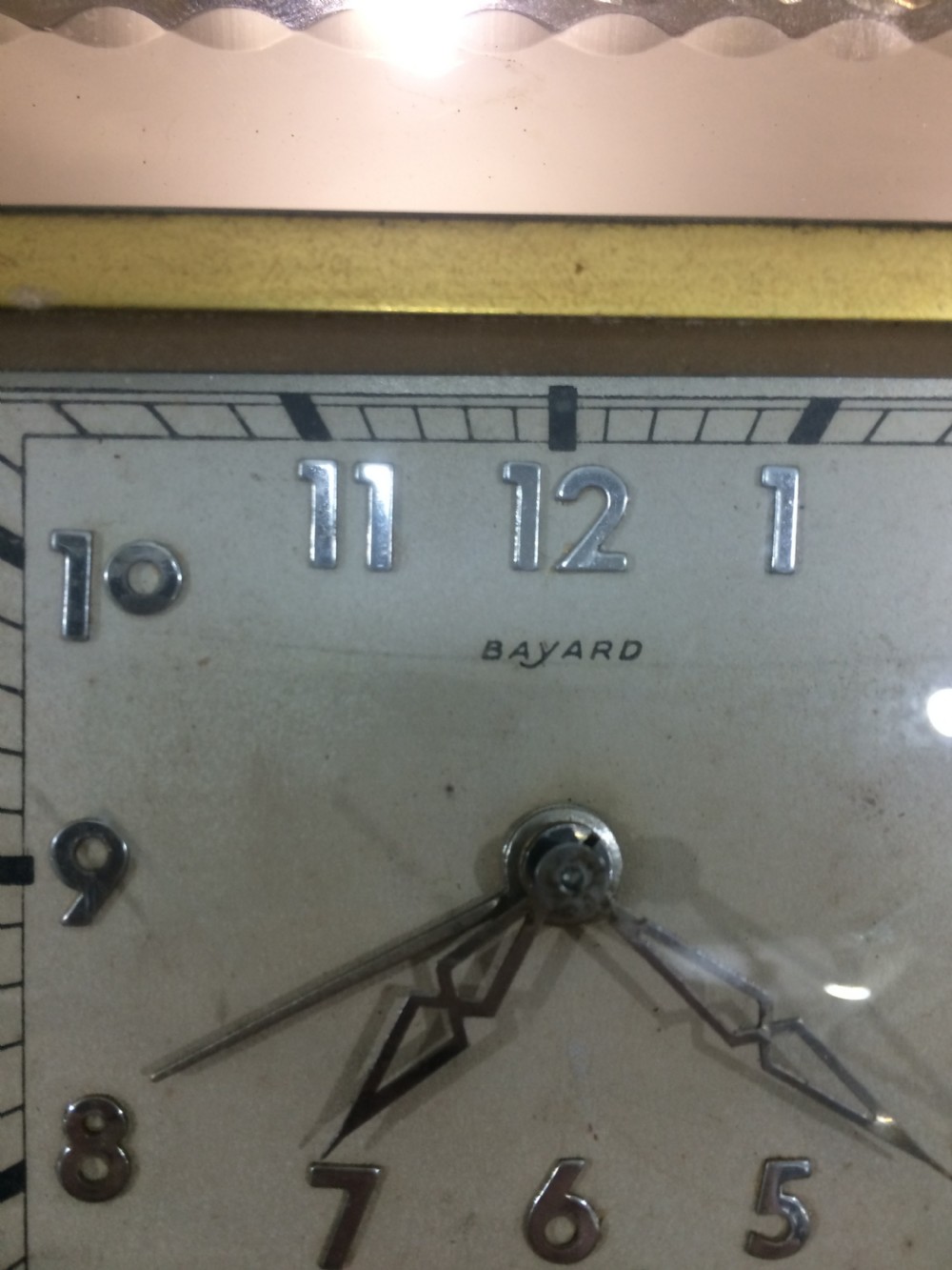 French Art Deco Travel Alarm Clock By Bayard.  View III