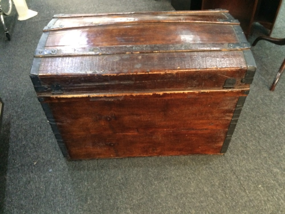 French Storage Box/ Oak Trunk 19th Century View III
