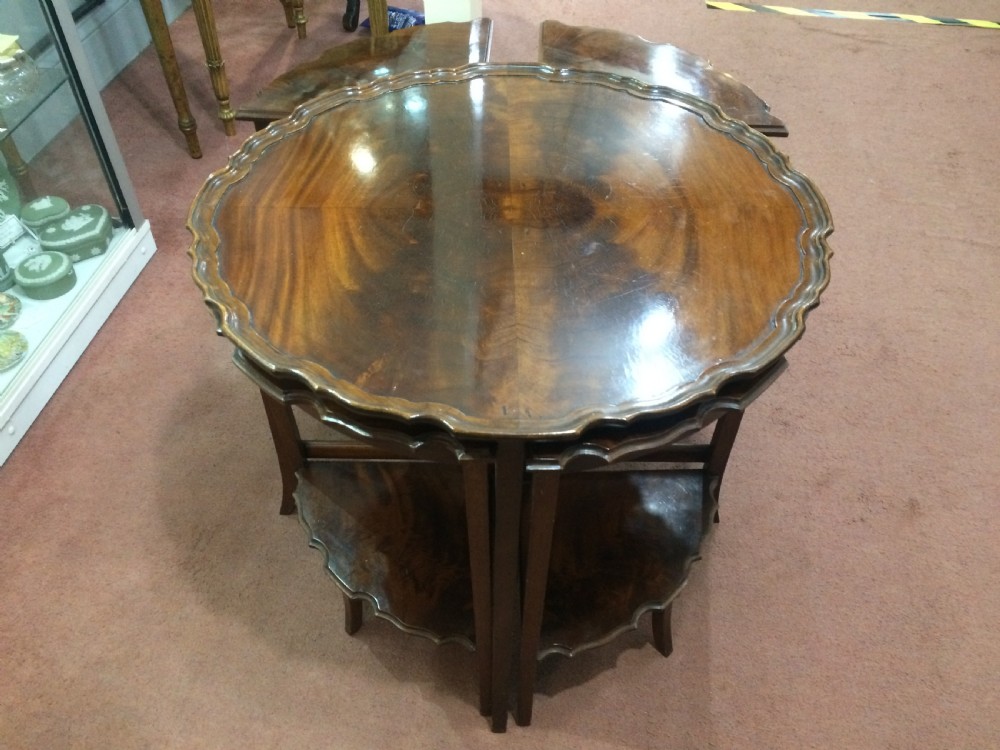 Mahogany Occasional Table With Four Nesting Tables View III