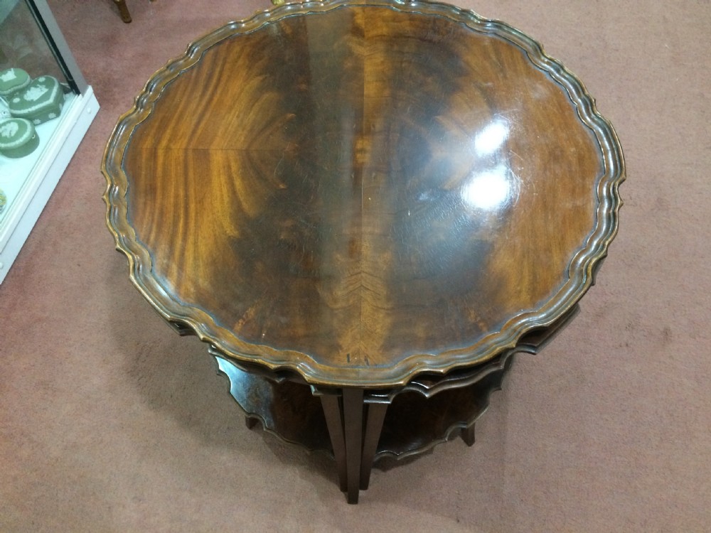 Mahogany Occasional Table With Four Nesting Tables View IV