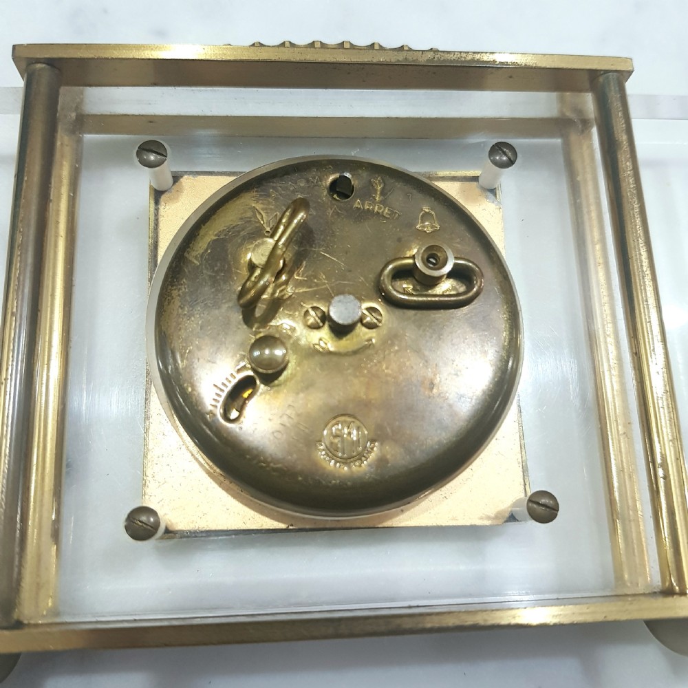 French Art Deco Travel Clock by SMI c.1930  View IV