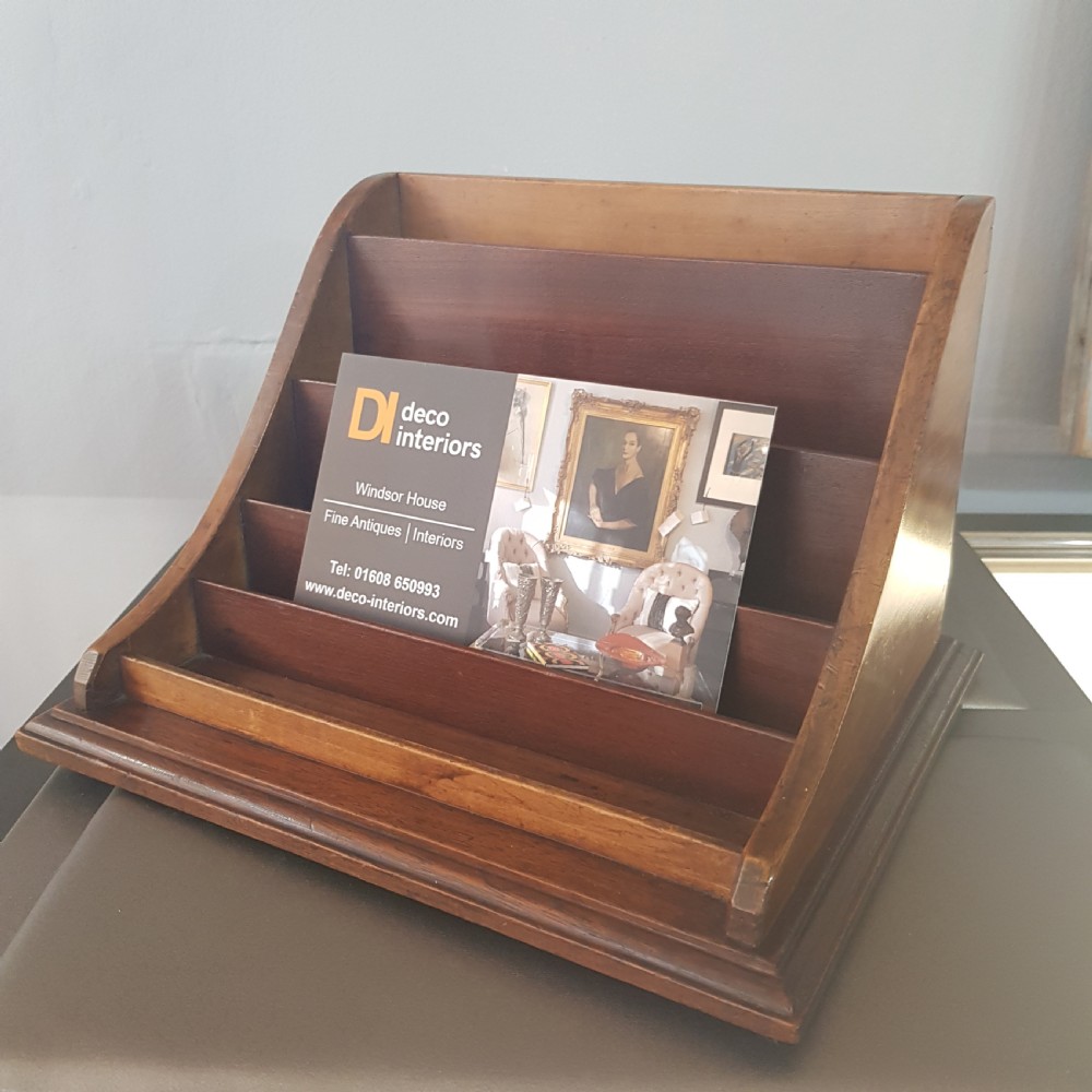 Desk Tidy in Sycamore & Mahogany of Dovetailed Construction - Late Victorian  View III