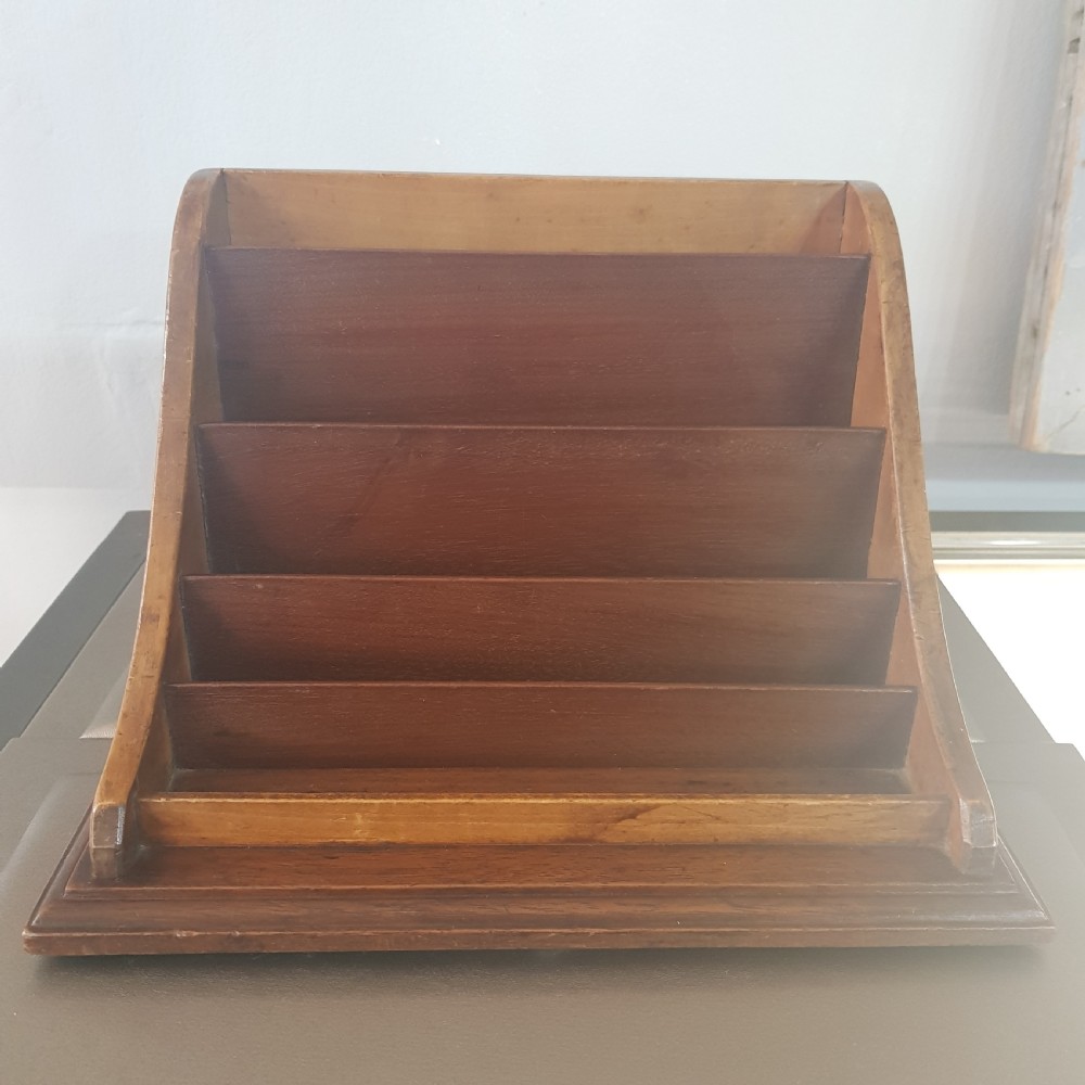 Desk Tidy in Sycamore & Mahogany of Dovetailed Construction - Late Victorian  View II