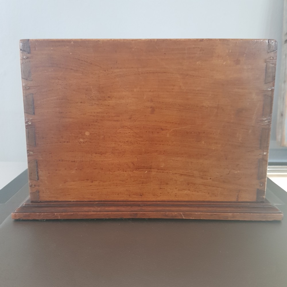 Desk Tidy in Sycamore & Mahogany of Dovetailed Construction - Late Victorian  View VI