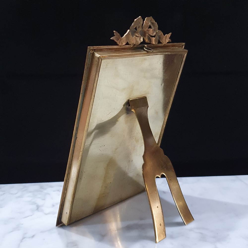 French 19th Century Gilt Bronze Standing or Hanging Frame View VII