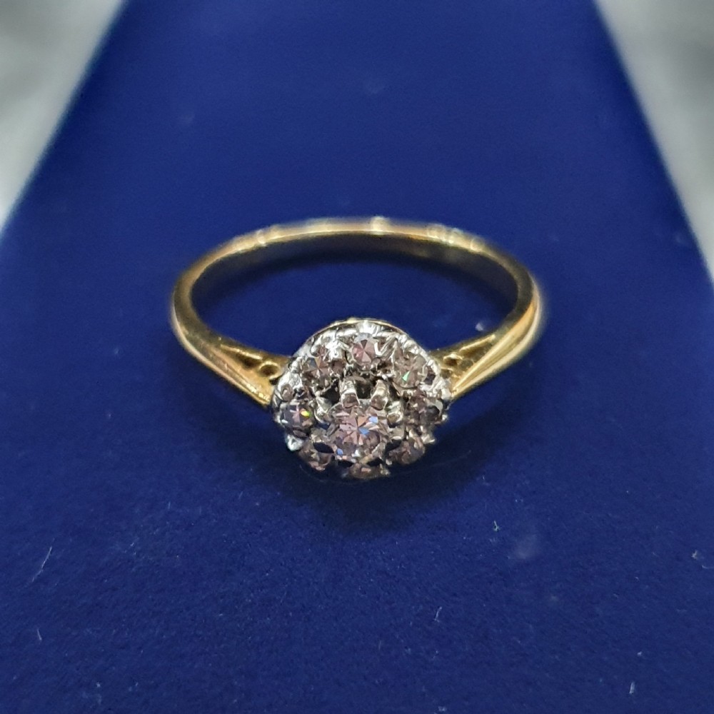1950s Old Cut Diamond Ring 18 Carat Gold - Size L½ View VIII
