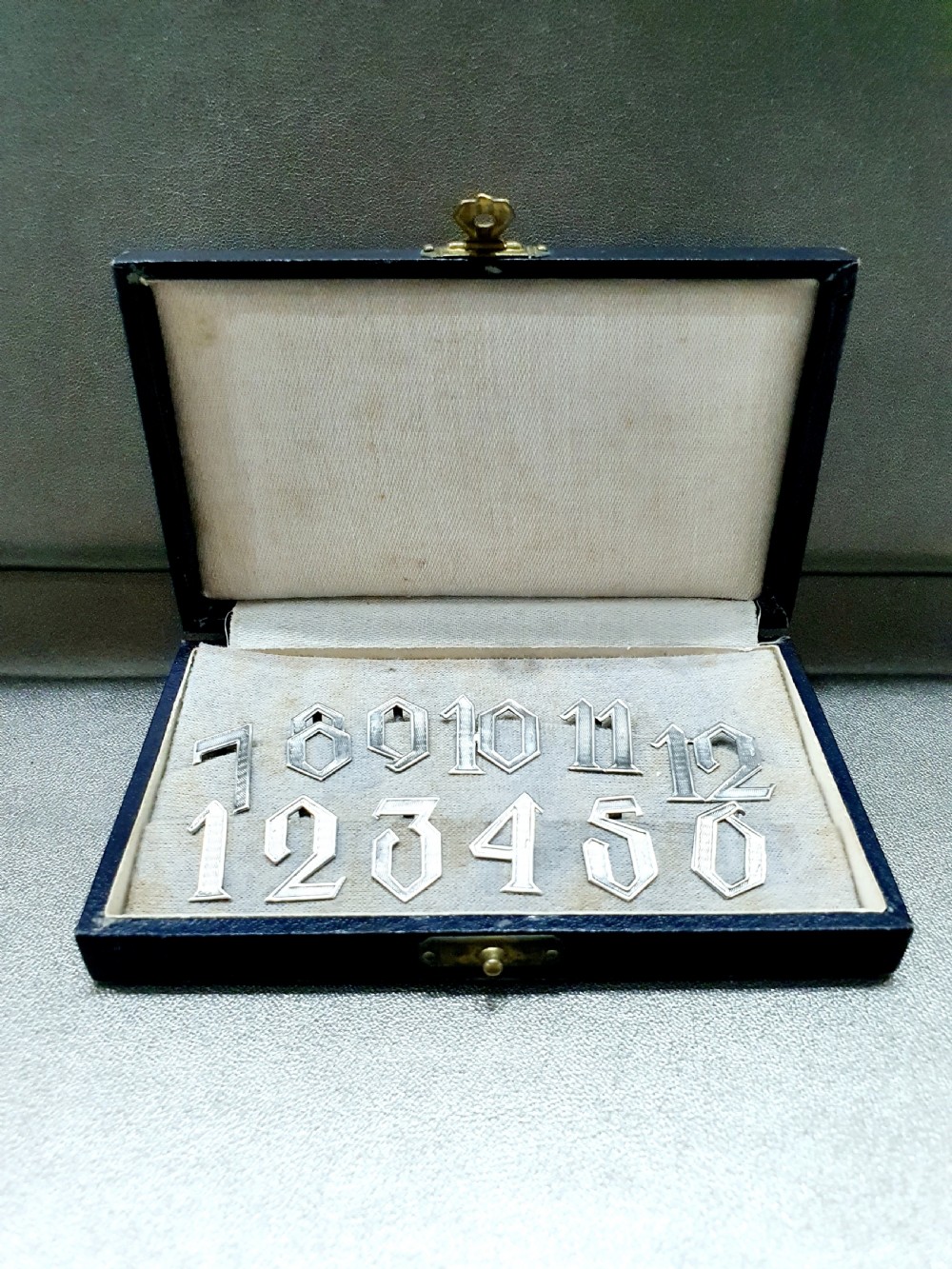 Art Deco Silver Drinks / Place Markers Continental in Original Box c.1920 View II
