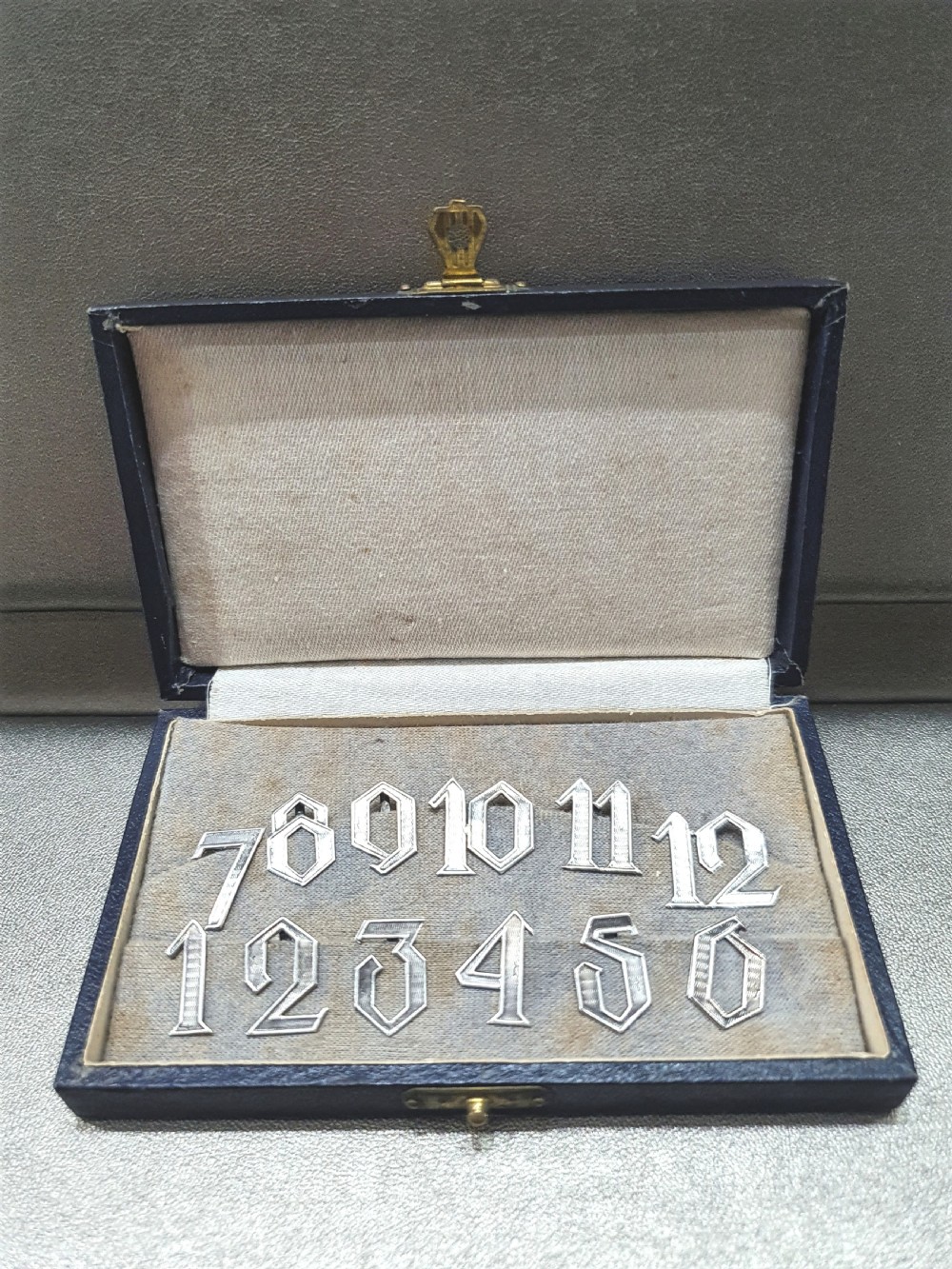 Art Deco Silver Drinks / Place Markers Continental in Original Box c.1920 View VI