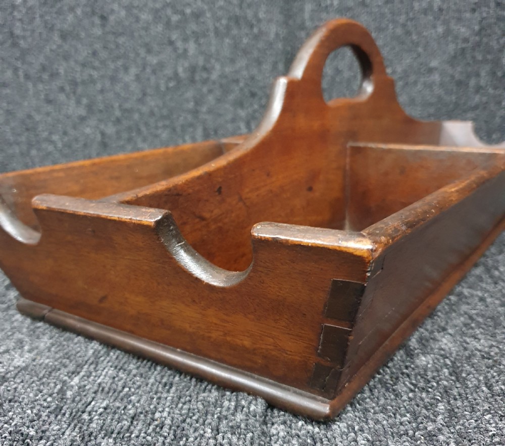 Georgian Wine Bottle Carrier c 1800 Mahogany View III