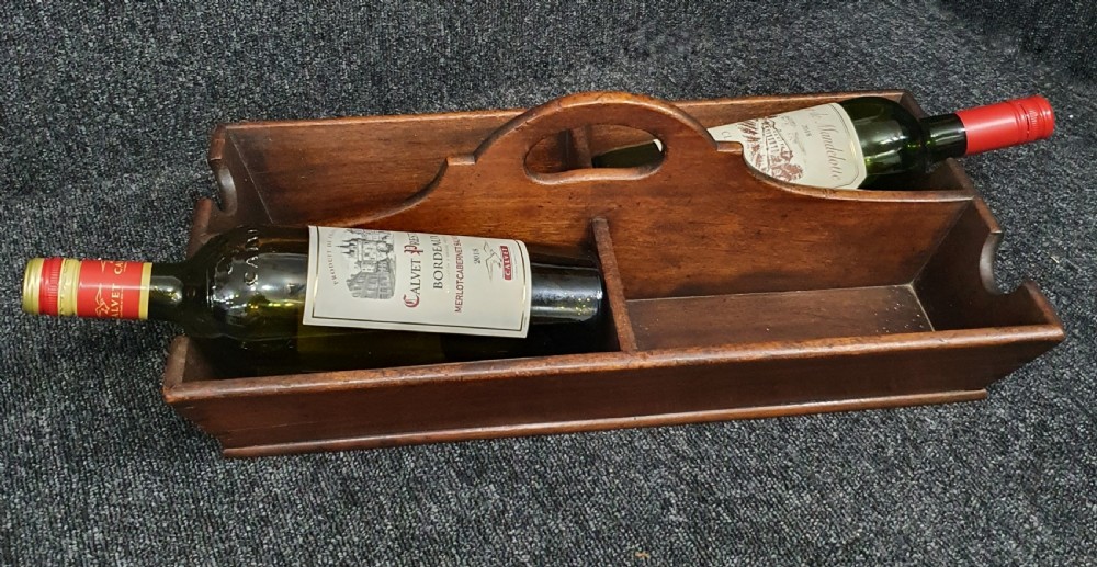 Georgian Wine Bottle Carrier c 1800 Mahogany View X