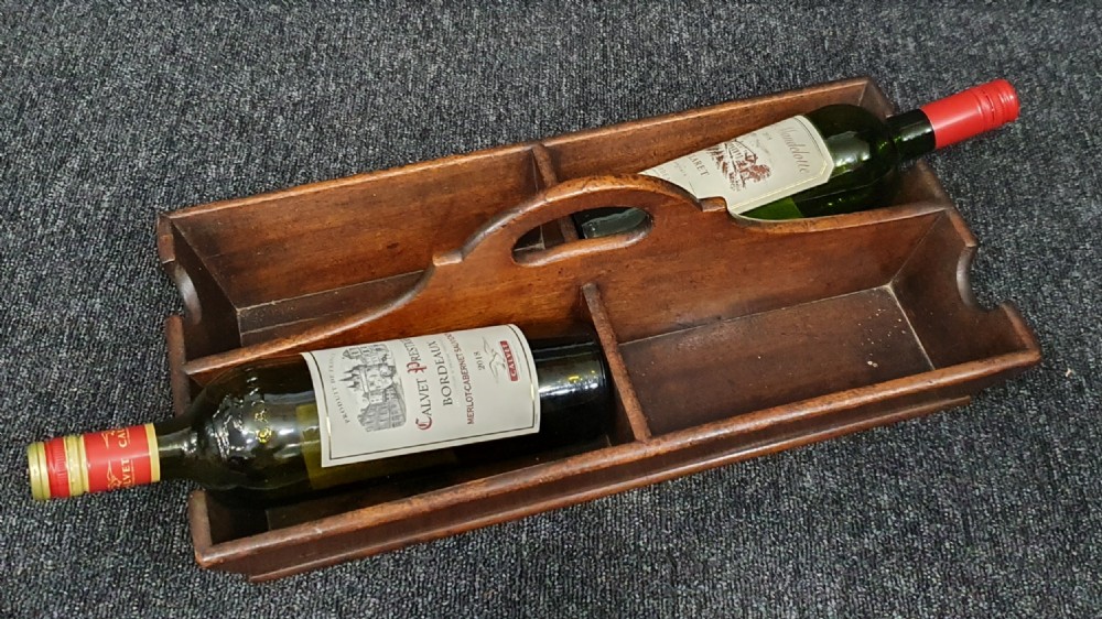Georgian Wine Bottle Carrier c 1800 Mahogany View XI
