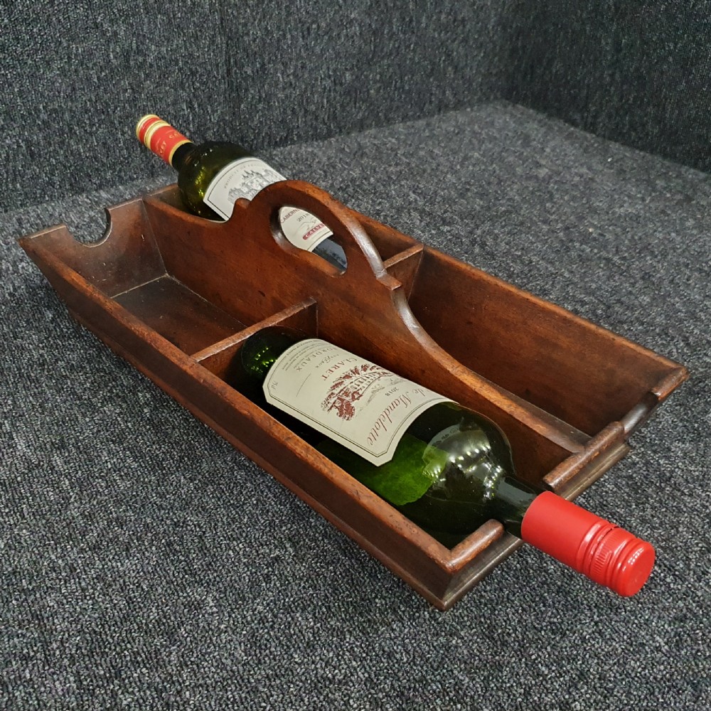 Georgian Wine Bottle Carrier c 1800 Mahogany View XIV