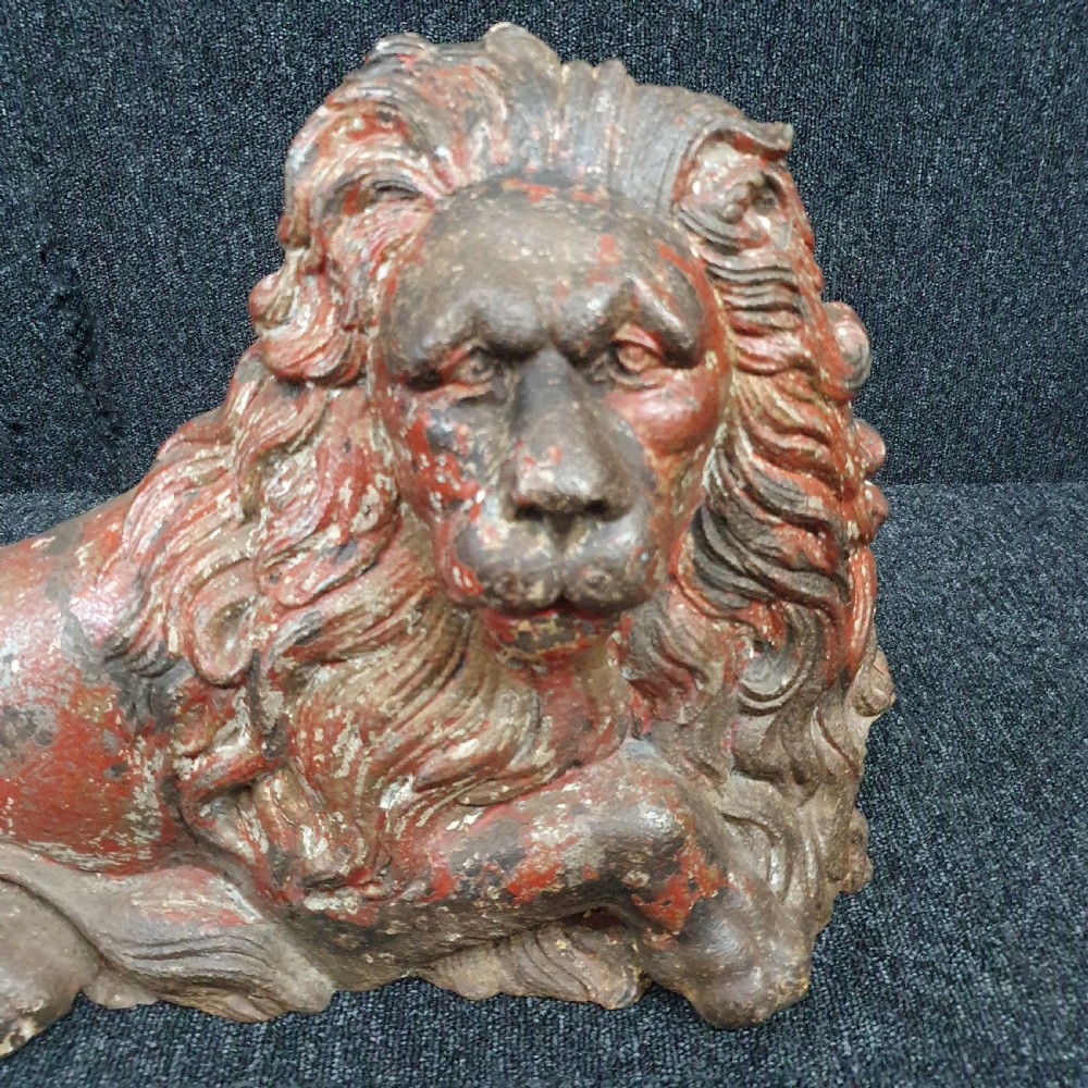 Victorian Cast Iron Lion View XI