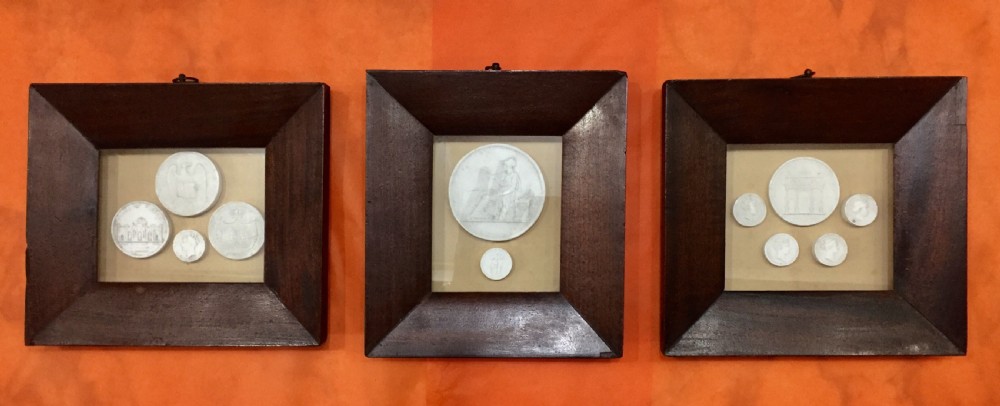 Three 19th Century Intaglios in Mahogany Frames