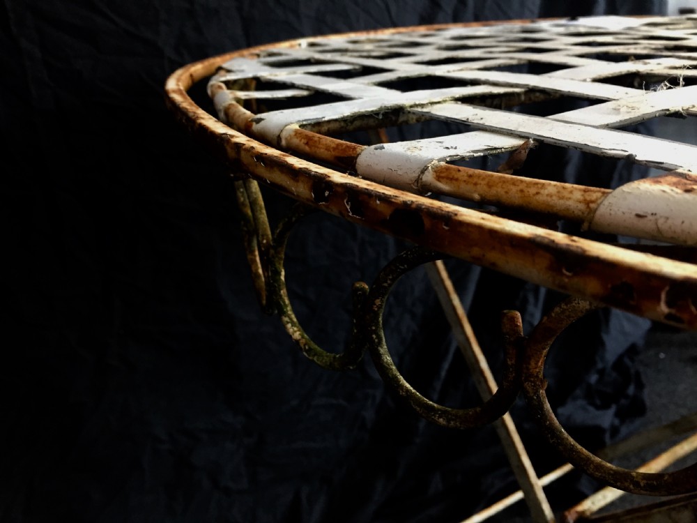 French folding garden table c1930 View V