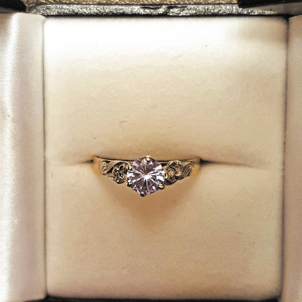 Art Deco 1930s 1ct Aquamarine & Diamond 9ct Gold Ring - Size P View X