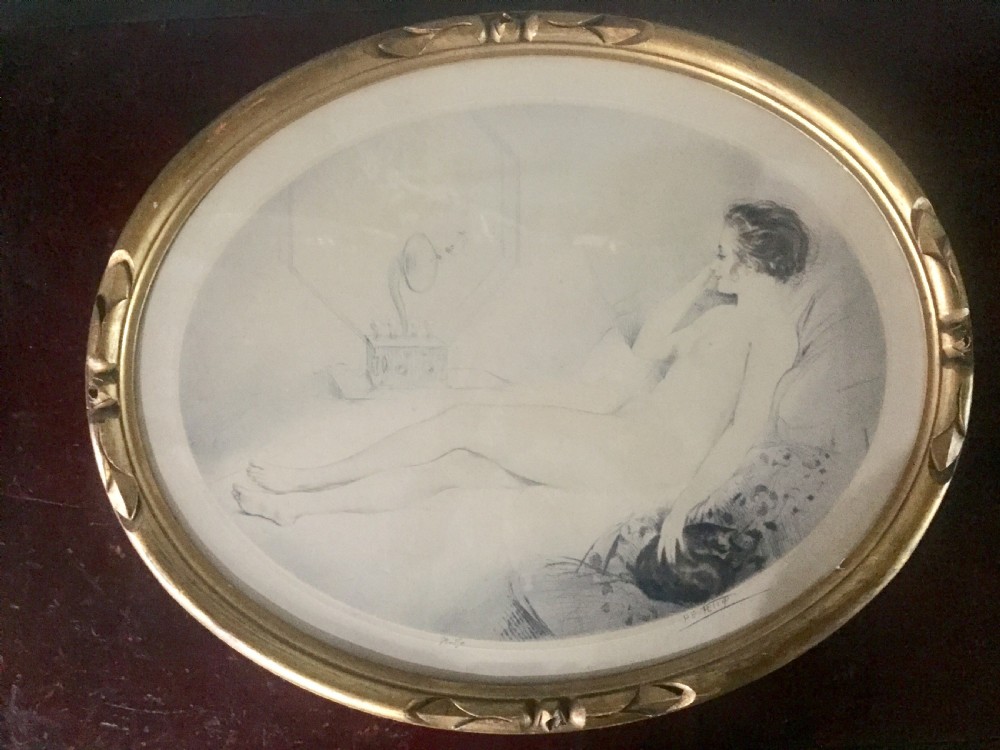 Felix French Art Deco nude etching c1930 View II