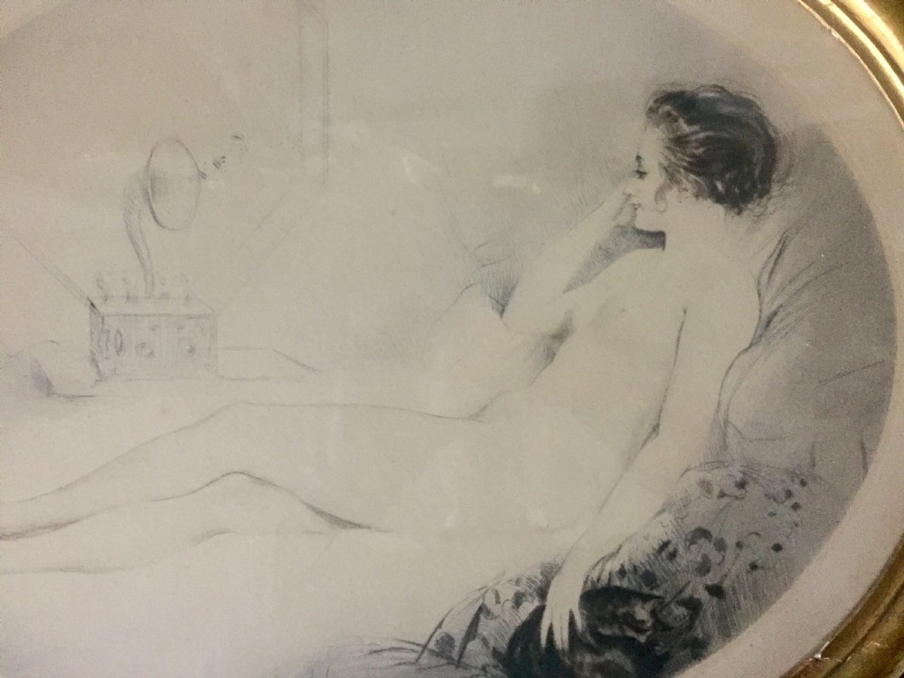 Felix French Art Deco nude etching c1930 View III