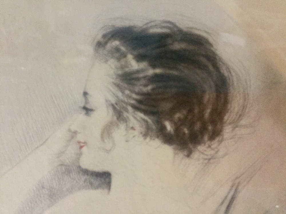 Felix French Art Deco nude etching c1930 View VI