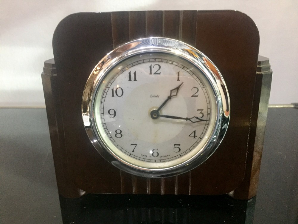 Art deco bakelite Enfield Mantle clock c.1932 View II