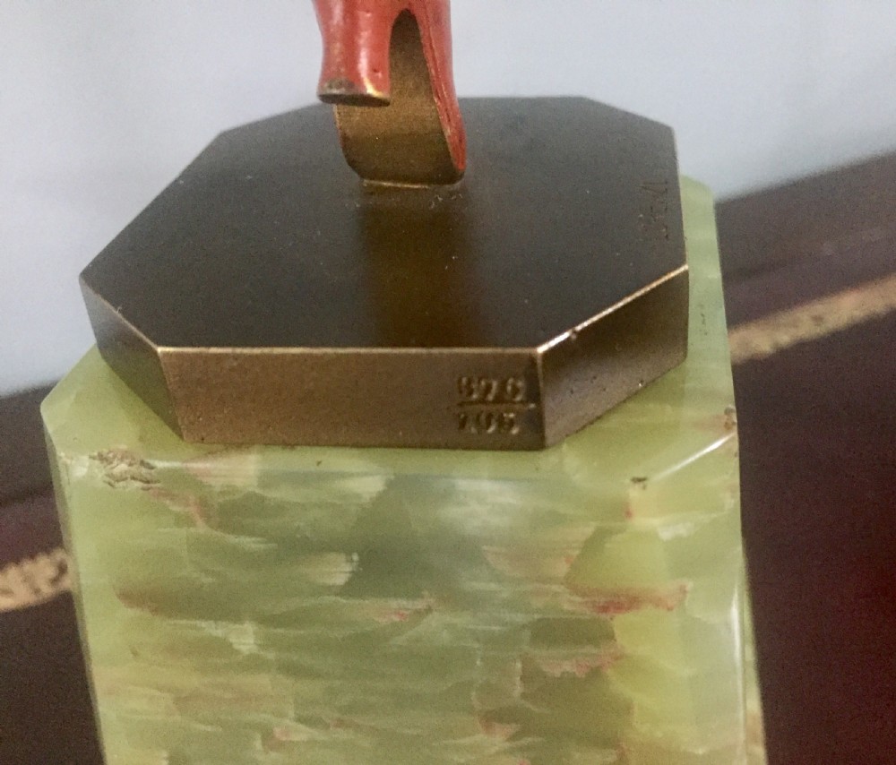 “High Kick” Josef Lorenzl Art Deco Austrian bronze female dancer c1925 View XII