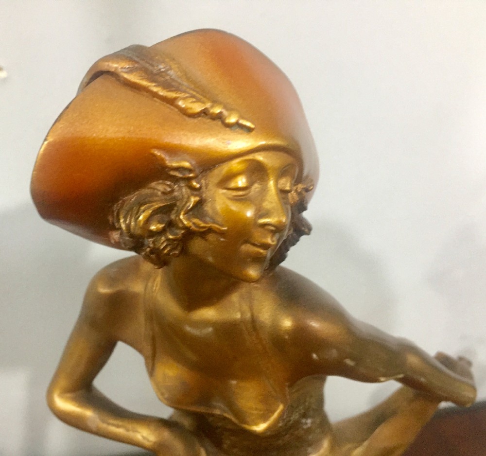 “High Kick” Josef Lorenzl Art Deco Austrian bronze female dancer c1925 View XIV
