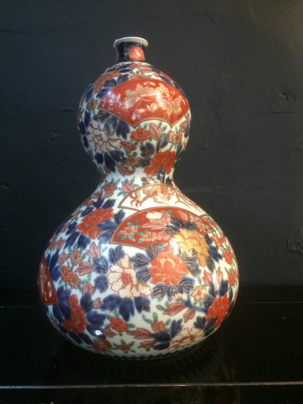 Large Vintage Imari Double Gourd Vase View III