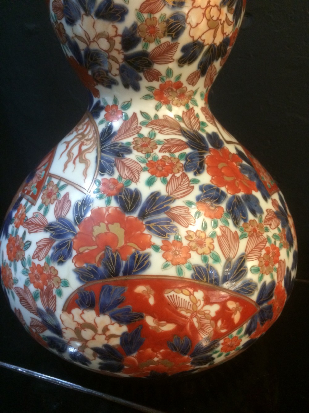 Large Vintage Imari Double Gourd Vase View VII