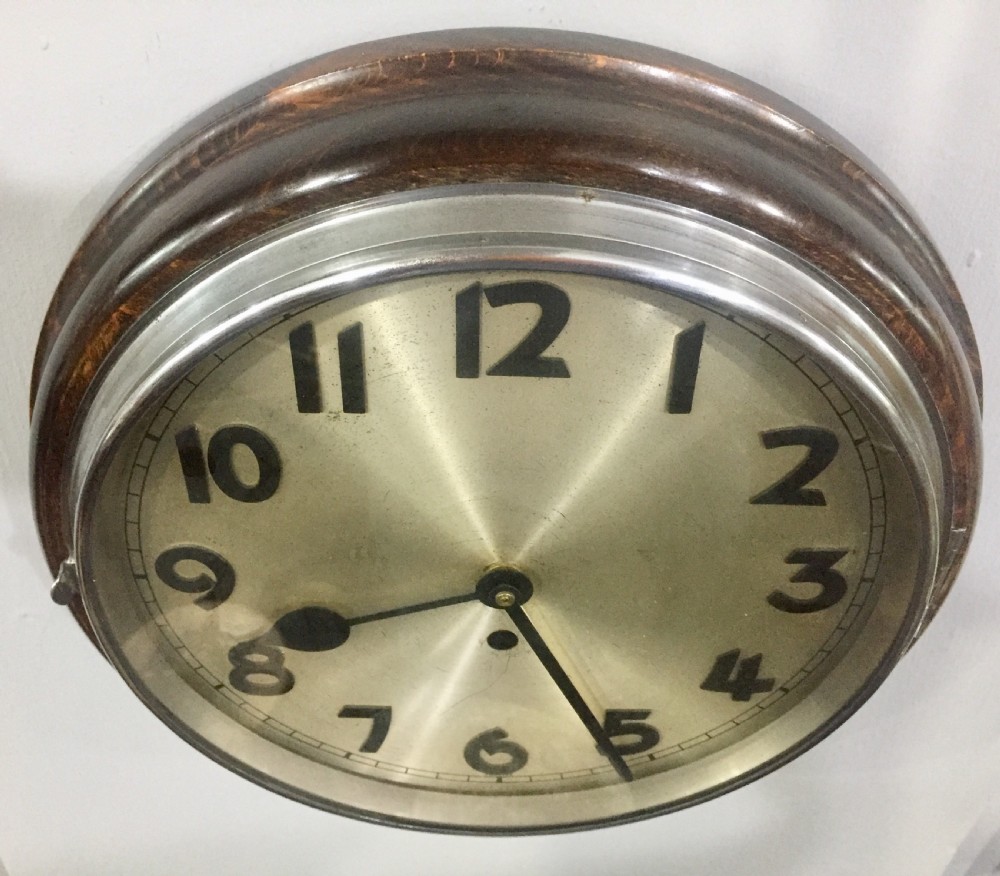Original Pre-war Art Deco Bauhaus Design German wall clock c1930s View VII