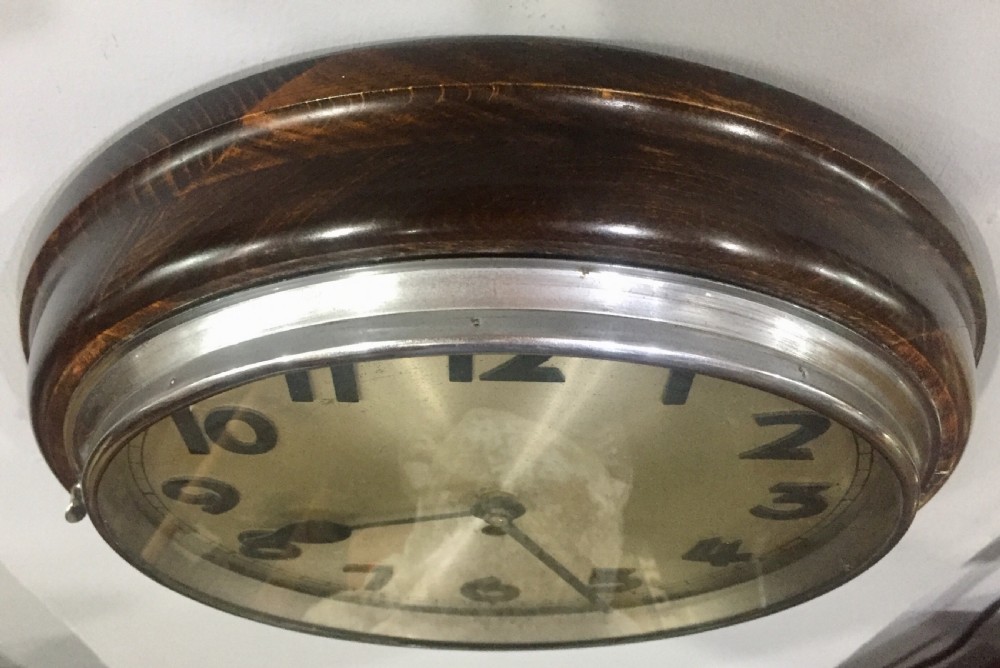 Original Pre-war Art Deco Bauhaus Design German wall clock c1930s View VIII