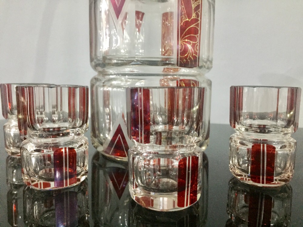 Karl Palda original Art Deco decanter set c1930 View VI