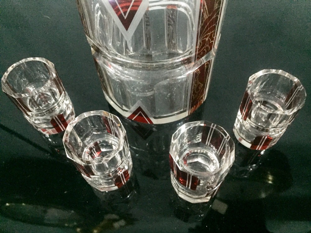 Karl Palda original Art Deco decanter set c1930 View VII