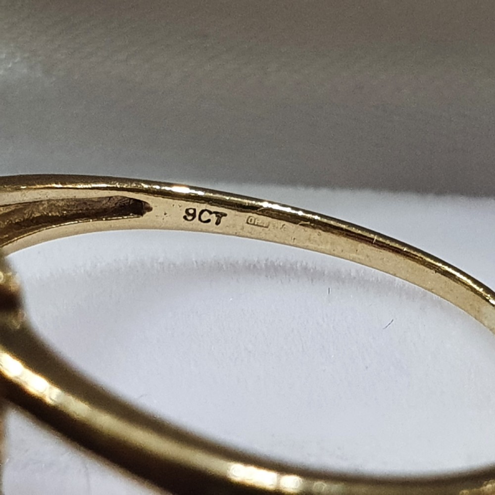 Vintage 1930-40s Ruby & Diamond Halo 9ct Gold Ring - Size O½ - P View XI
