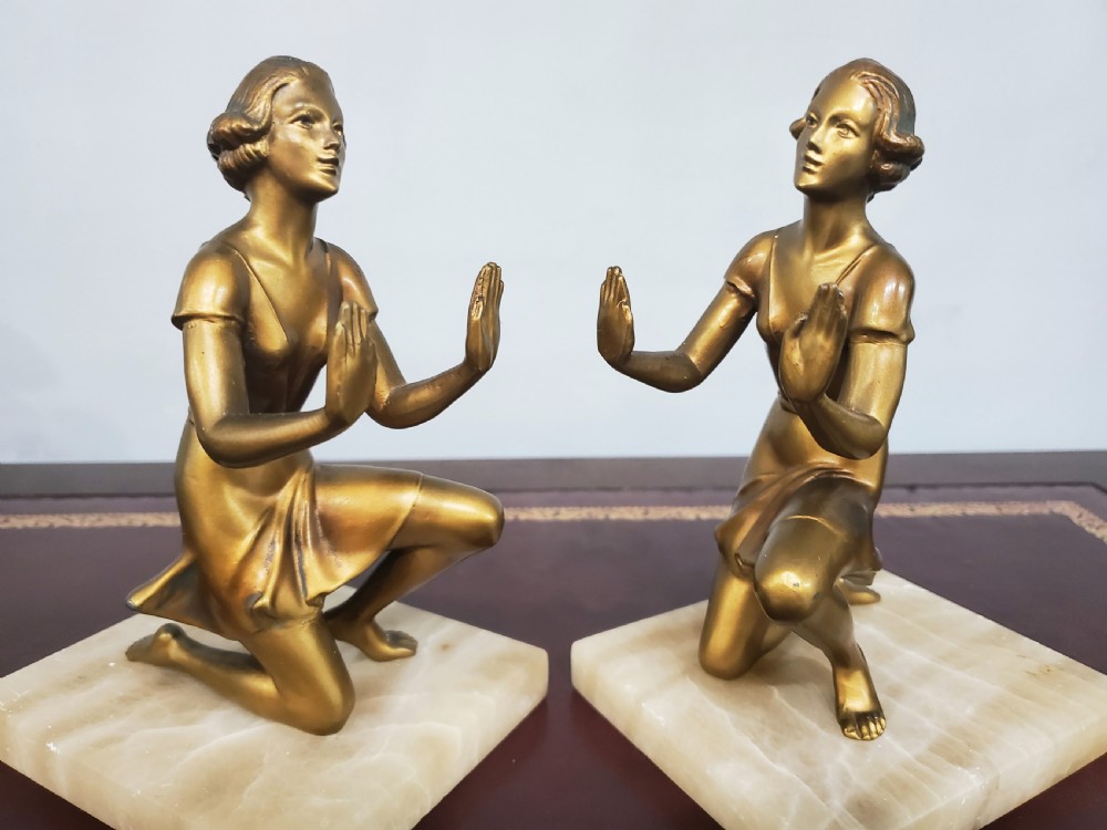 Pair of Art Deco Lorenzl Bookends c1930 View V