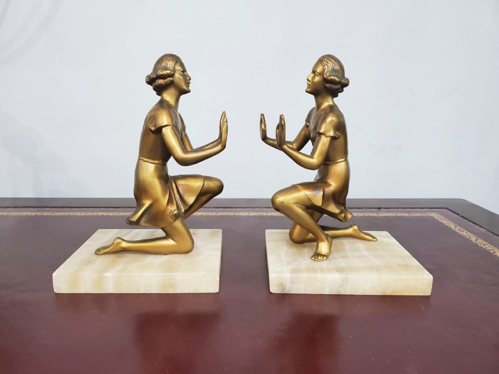 Pair of Art Deco Lorenzl Bookends c1930 View VI