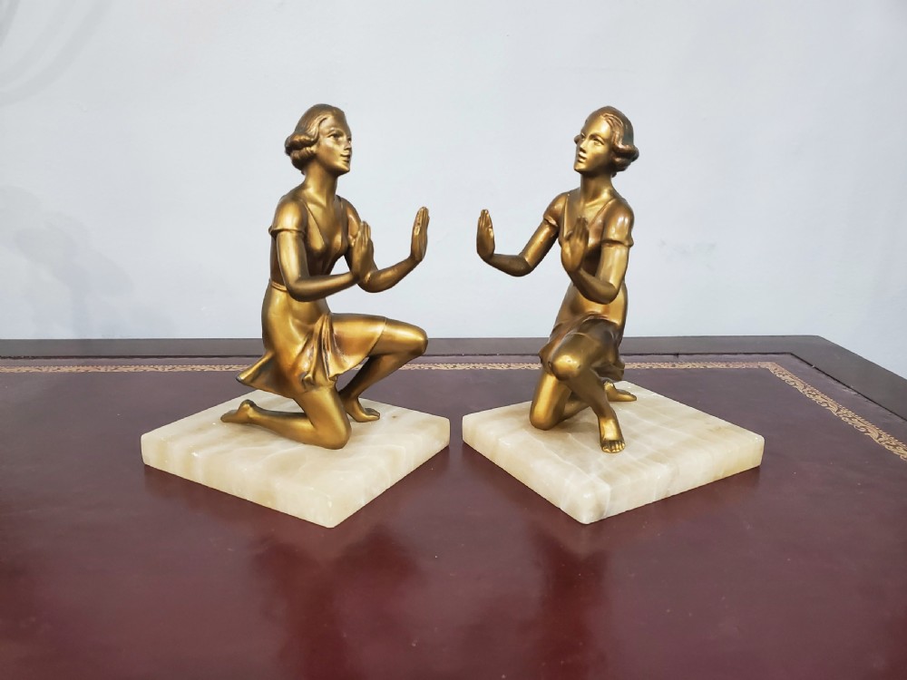 Pair of Art Deco Lorenzl Bookends c1930 View VII