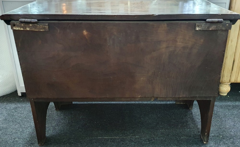 Arts & Crafts Carved Oak Coffer c.1900 View XIV