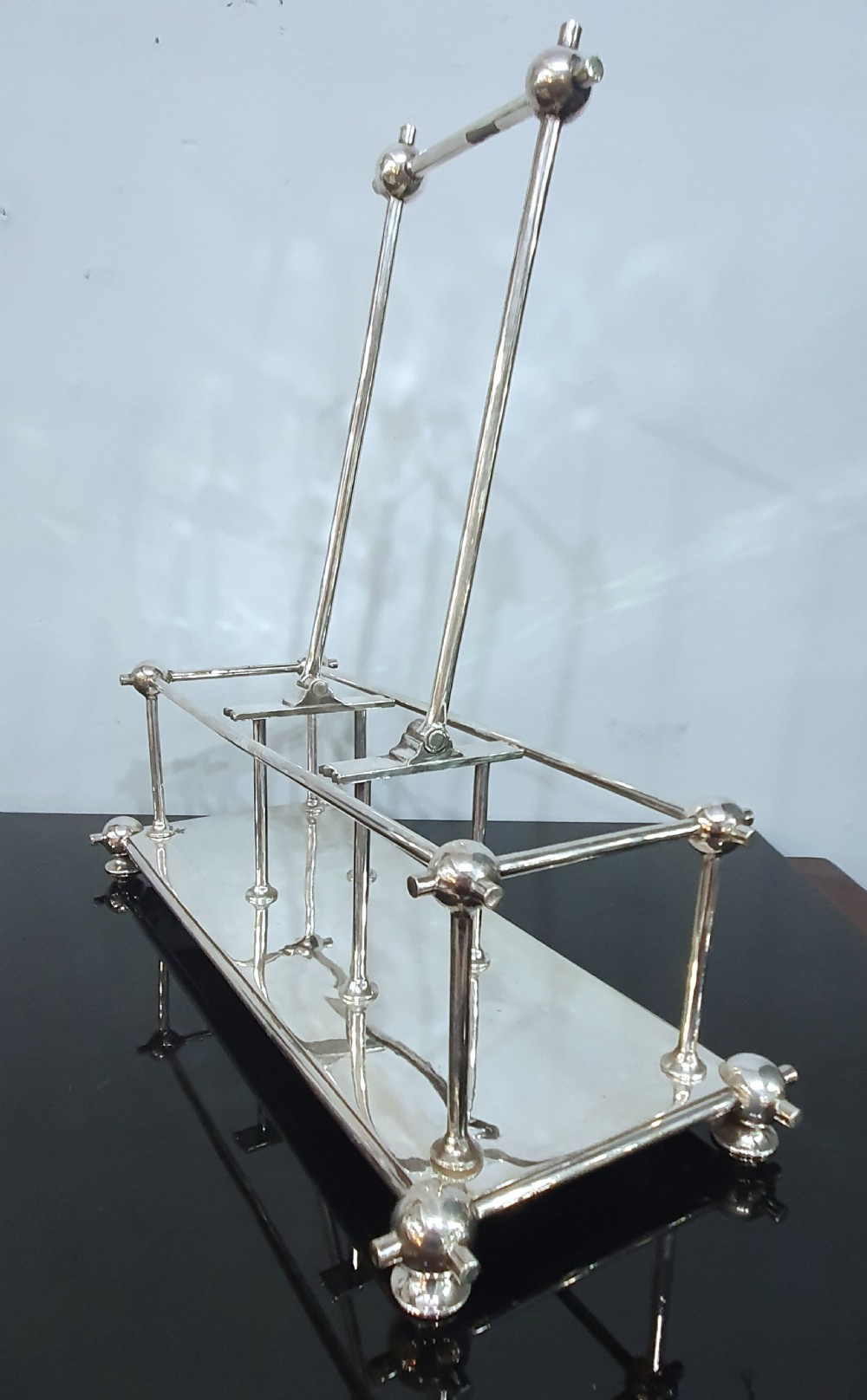 Art Deco Tantalus in Dr. Christopher Dresser Manner & Original 3 Cut Crystal Decanters View XII