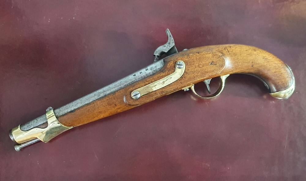 1852 Officers Muzzle Loading 16 Bore Percussion Walnut Stock Single Shot Holster Pistol View X