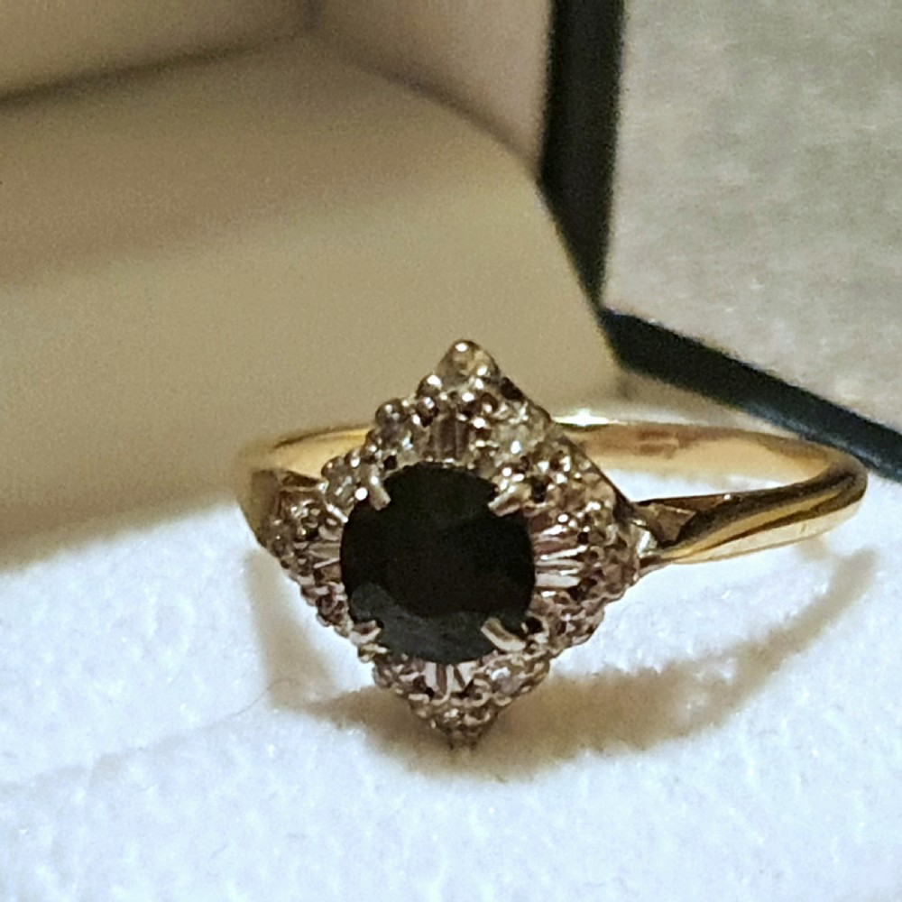 Asprey & Co 1ct Sapphire & Diamond Platinum 18ct Gold Ring - £4500 View X