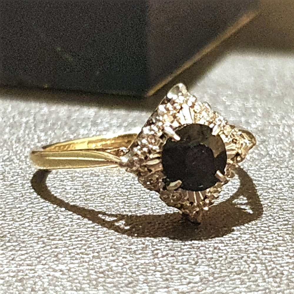 Asprey & Co 1ct Sapphire & Diamond Platinum 18ct Gold Ring - £4500 View XIII