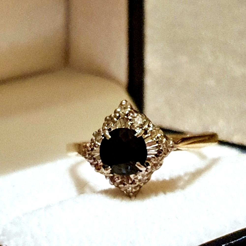 Asprey & Co 1ct Sapphire & Diamond Platinum 18ct Gold Ring - £4500 View XV