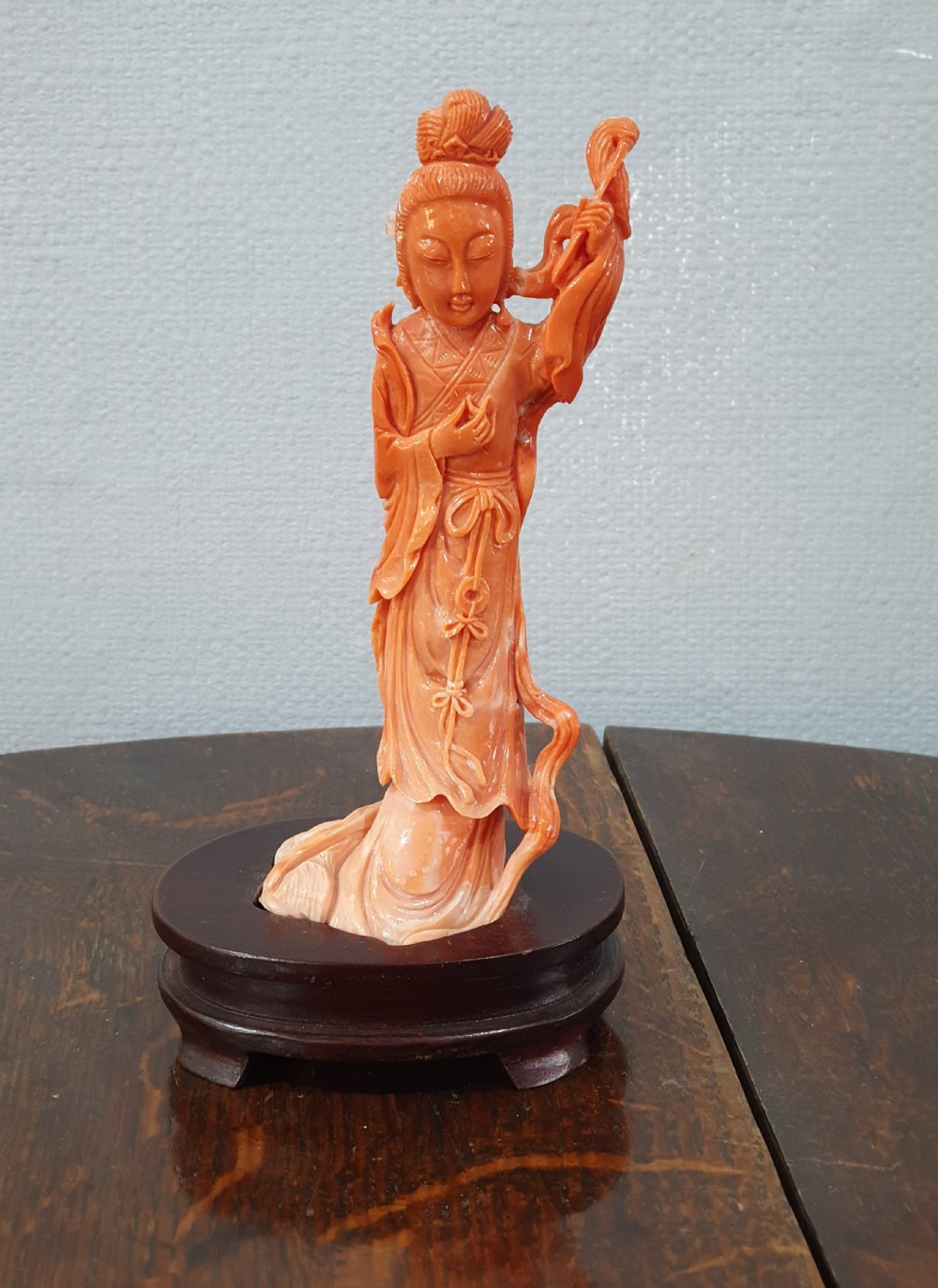 Republican Period (1911-1949) Coral Carving of Guanyin