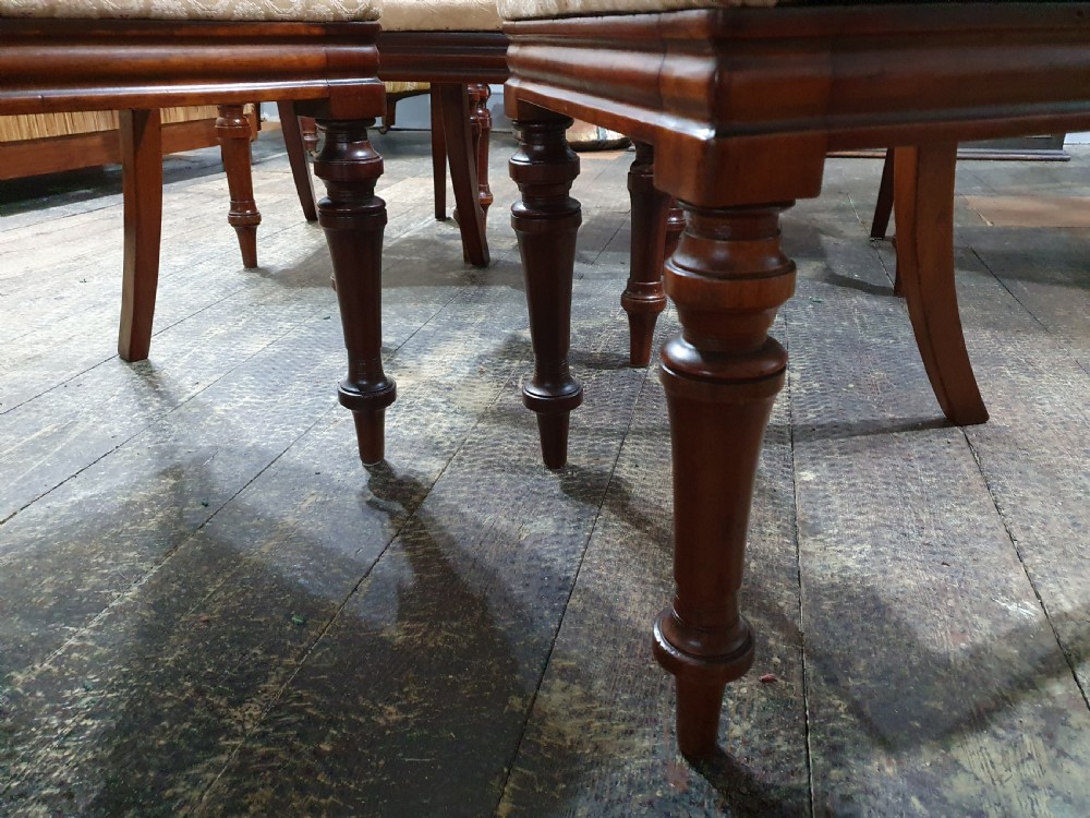 Set of Six Victorian Balloon Back Walnut Chairs c.1860-1880 View V