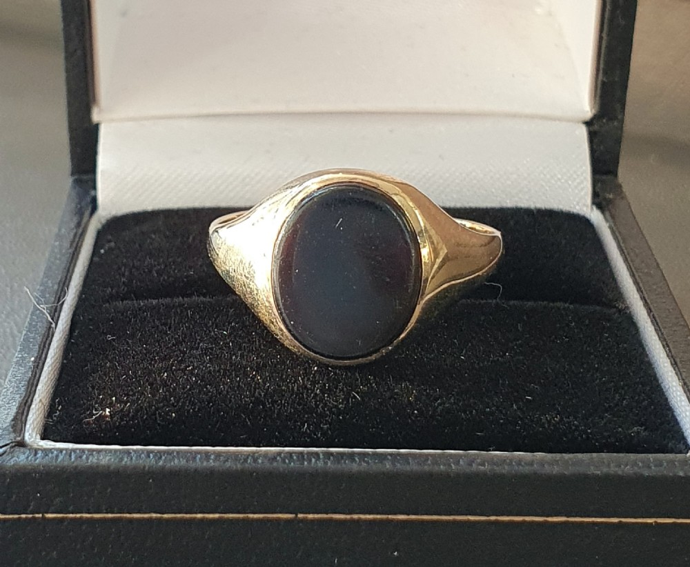 Vintage Gold & Onyx Men's Signet Ring- Size T
