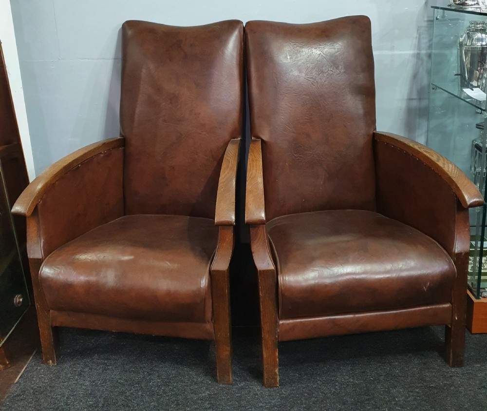 Pair of Art Deco Lounge Chairs c.1920-30 View V