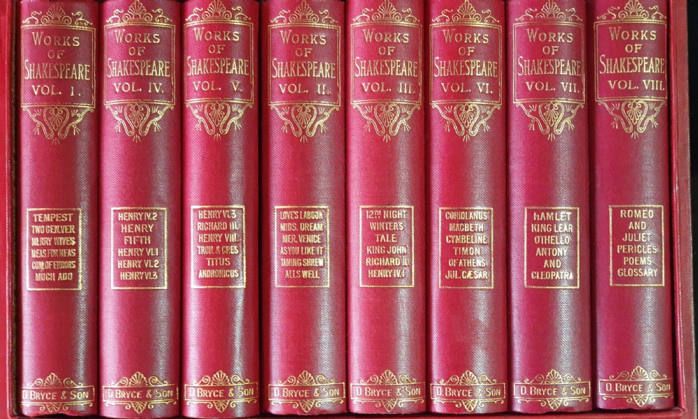 Fine Set of Shakespeare Books c.1900 in Original Box View XIV